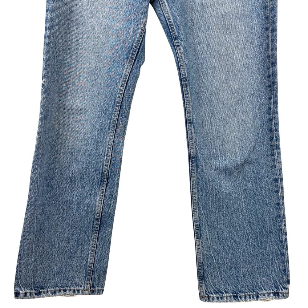 Zara Women's High Waisted Straight Leg Jeans Size 8 Medium Wash - Picture 3 of 7